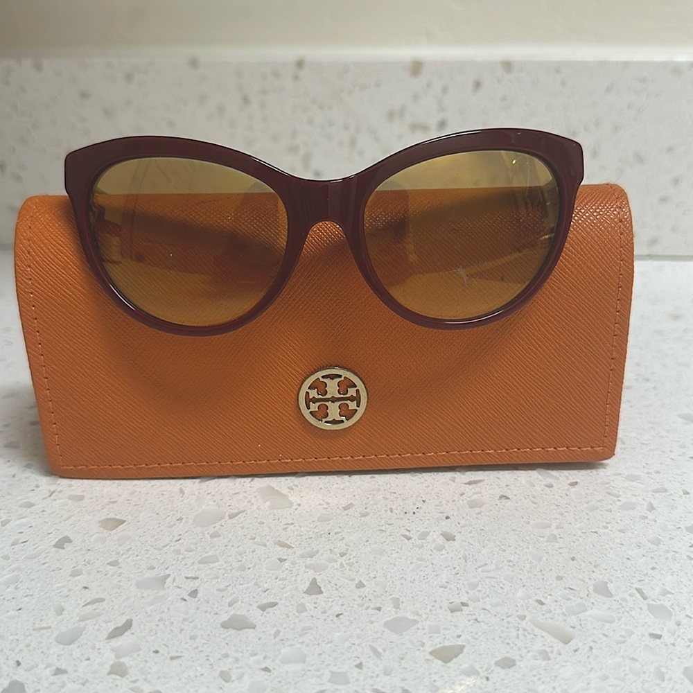 Tory Burch women's sunglasses red frames